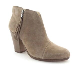 rag & bone Margot Taupe Suede Tassel Booties 7